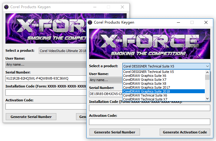 Corel All Products KeyGen 2018 XFORCE、Corel解锁钥匙、Corel河蟹补丁、Corel全部产品解锁钥匙、Corel离线解锁钥匙、Corel解锁钥匙、Corel解锁码、Corel注册密钥、Corel序列号、Corel注册码、Corel激活代码、会声会影解锁钥匙、会声会影2018解锁钥匙、会声会影2018序列号，Corel DESIGNER Technical Suite X5解锁钥匙 CorelDRAW Graphics Suite X6解锁钥匙,CorelDRAW Graphics Suite X7解锁钥匙,CorelDRAW Graphics Suite X8解锁钥匙,CorelDRAW Graphics Suite 2017解锁钥匙,CorelDRAW Graphics Suite 2018解锁钥匙,CorelDRAW Technical Suite X6解锁钥匙,CorelDRAW Technical Suite X7解锁钥匙,Corel MotionStudio 3D解锁钥匙 Corel Office v5.0解锁钥匙,Corel Paint It! v1.0.0.127解锁钥匙,Corel Painter 12解锁钥匙,Corel Painter X3解锁钥匙,Corel Painter 2015解锁钥匙,Corel Painter 2016解锁钥匙,Corel Painter 2017解锁钥匙,Corel Painter 2018解锁钥匙,Corel Painter Essentials 5解锁钥匙,Corel Painter Essentials 6解锁钥匙,Corel PaintShop Pro X5解锁钥匙,Corel PaintShop Pro X6解锁钥匙,Corel PaintShop Pro X7解锁钥匙,Corel PaintShop Pro X8解锁钥匙,Corel PaintShop Pro X9解锁钥匙,Corel PaintShop Pro 2018解锁钥匙 Corel PaintShop Ultimate 2018解锁钥匙,Corel ParticleShop v1.0.516解锁钥匙,Corel Perfect Authority v1.3解锁钥匙,Corel VideoStudio Pro/Ultimate X5解锁钥匙,Corel VideoStudio Pro/Ultimate X6解锁钥匙,Corel VideoStudio Pro/Ultimate X7解锁钥匙,Corel VideoStudio Pro/Ultimate X8解锁钥匙,Corel VideoStudio Pro/Ultimate X9解锁钥匙,Corel VideoStudio Ultimate X10解锁钥匙,Corel VideoStudio Ultimate 2018解锁钥匙,Corel WinDVD Pro 11解锁钥匙,Corel WinDVD Pro 12解锁钥匙,Corel WordPerfect Office X6解锁钥匙,Corel WordPerfect Office X7解锁钥匙,Corel WordPerfect Office X8解锁钥匙,XVL Studio 3D CAD Corel Edition v1.0解锁钥匙,Lattice3D Studio Corel Edition v2.0解锁钥匙,Corel AfterShot Pro v1.1.0.30解锁钥匙,Corel AfterShot Pro v2.0.3.25解锁钥匙,Corel AfterShot Pro v3.0.0.126解锁钥匙,Corel AfterShot Pro v3 Roxio Edition解锁钥匙,Noise Ninja v2.0.1解锁钥匙,Corel PDF Fusion v1.11解锁钥匙