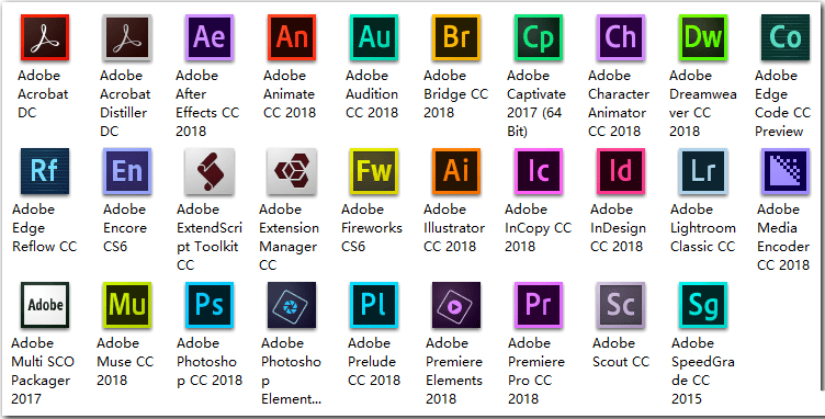 嬴政天下Adobe CC 2018 全家桶大师版