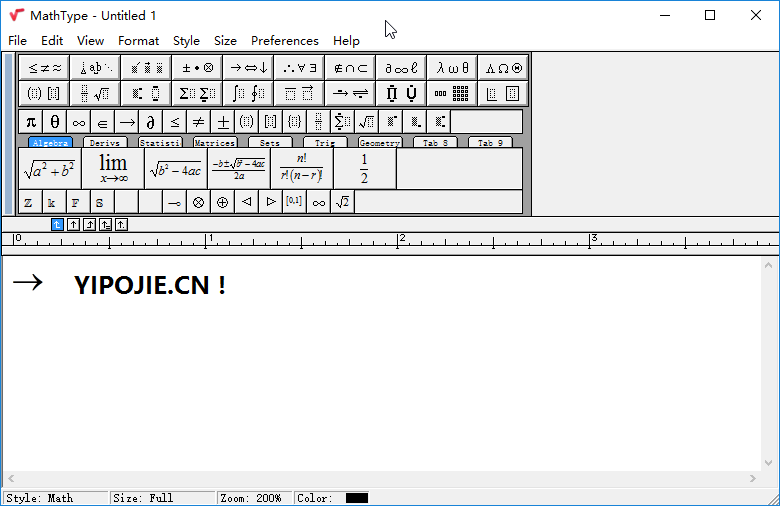 数学公式编辑器 MathType v7.1.0（302）for Win 汉化版