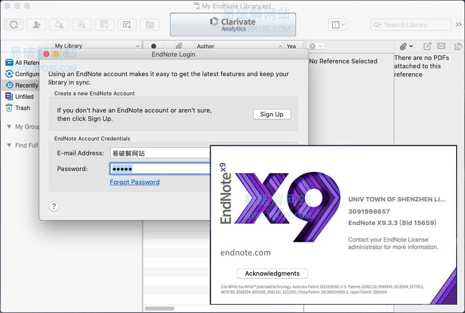 EndNote for Mac X9